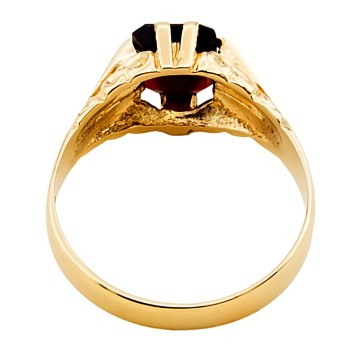 9ct Gold Garnet Ring size W